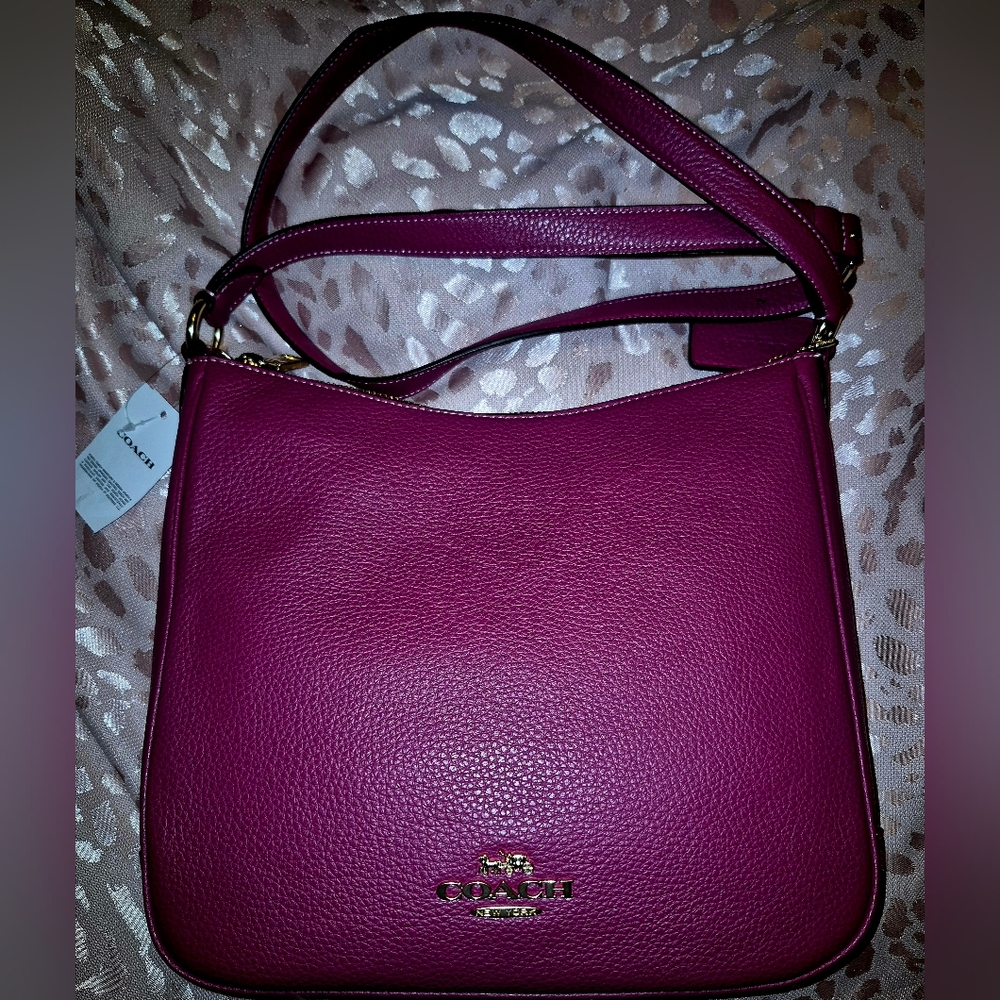 Coach Violet Leather Shoulder Bag Brand NEW With Tags.